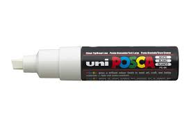 Marker Chisel Tip 8.0mm White POSCA Uni